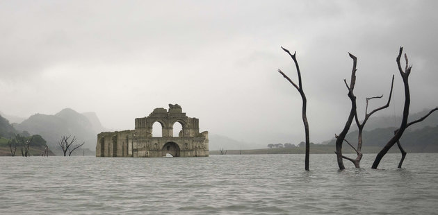 mexico old church emerges