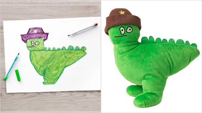 IKEA childrens drawings into toys