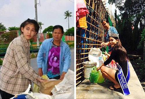 ms thailand kneels to mom respect