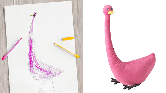 IKEA childrens drawings into toys