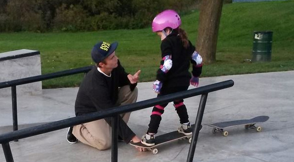 teenage boy at skate park