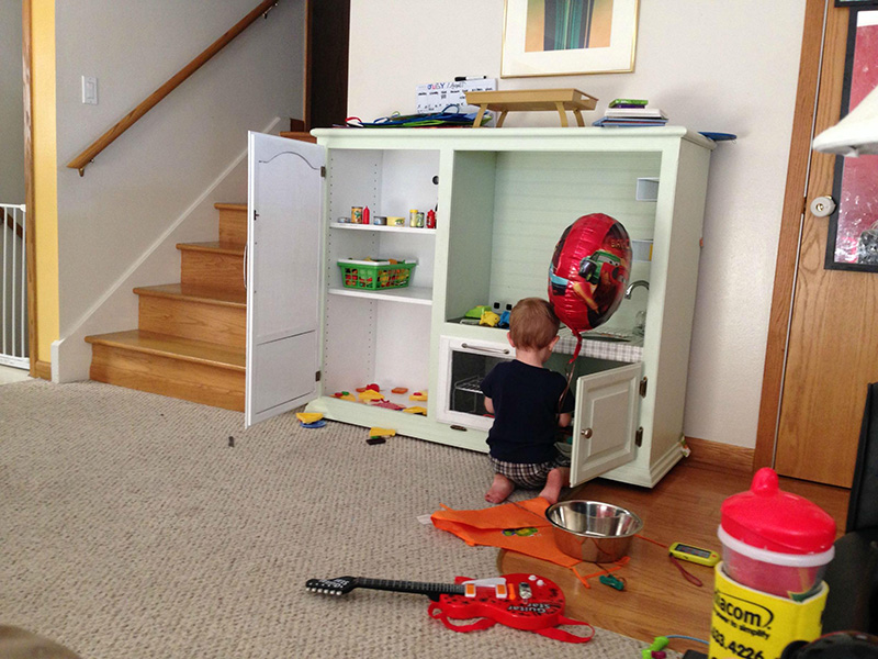 old entertainment center toy kitchen