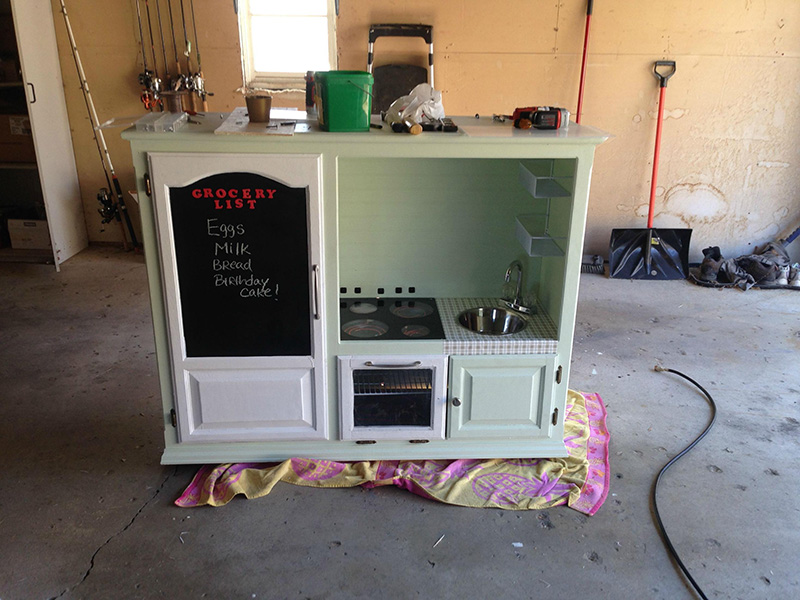 old entertainment center toy kitchen