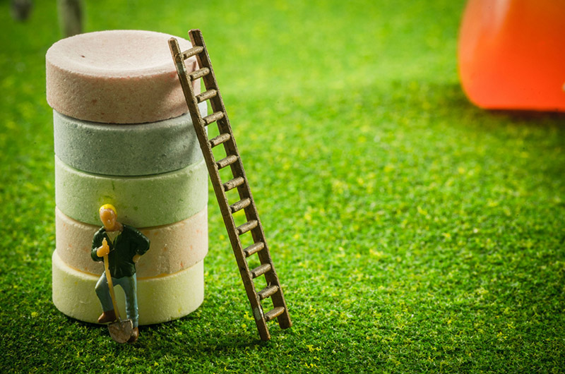 tiny people harvesting candy