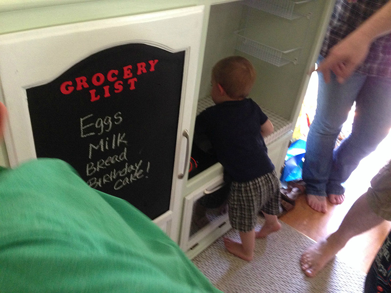 old entertainment center toy kitchen