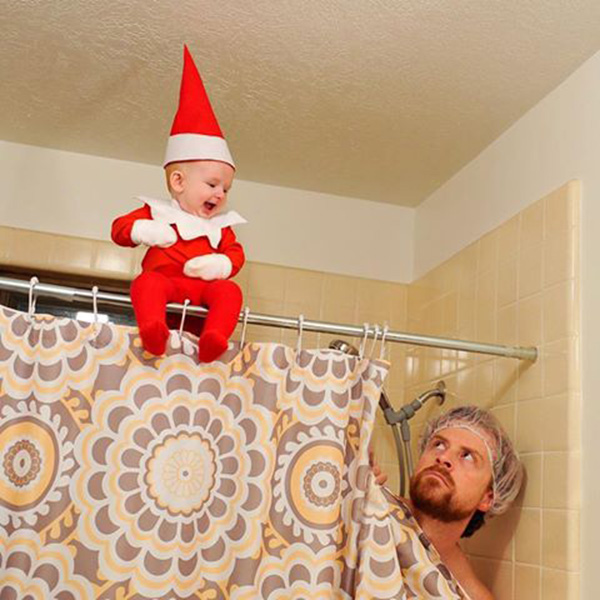 dad turns son into real elf on the shelf