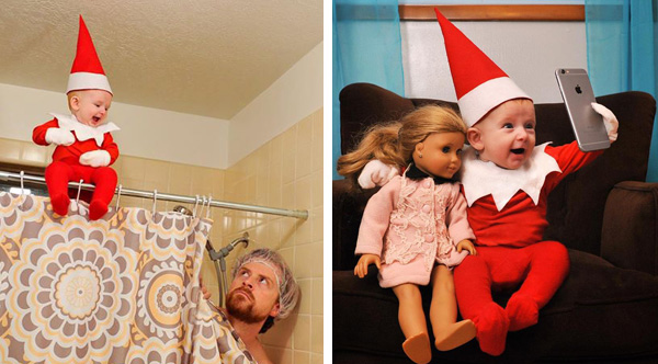 This Dad Creates 'Real' Elf On The Shelf Photos With His 4