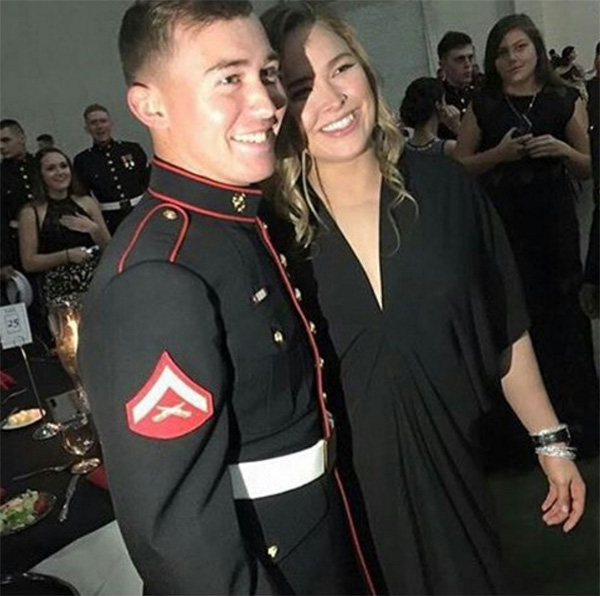 Ronda Rousey attends marine corps ball