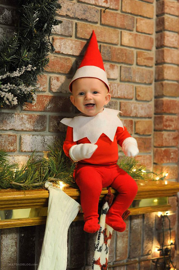 dad turns son into real elf on the shelf