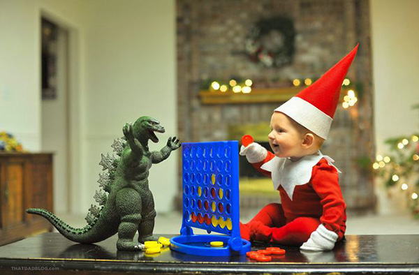 dad turns son into real elf on the shelf