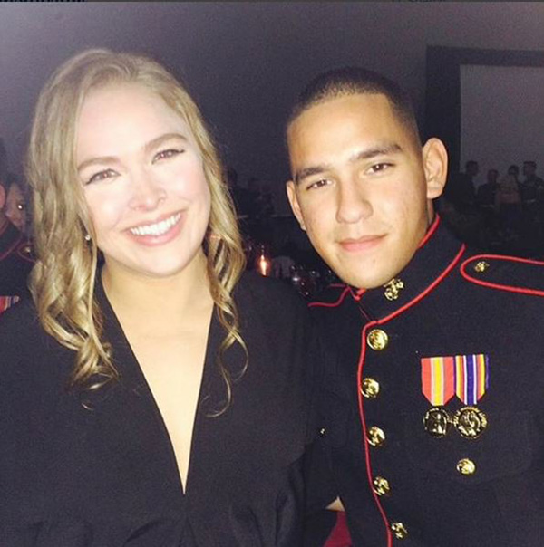 Ronda Rousey attends marine corps ball