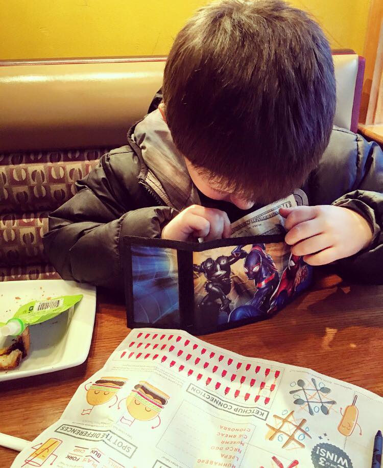 boy treats mom to dinner with allowance money