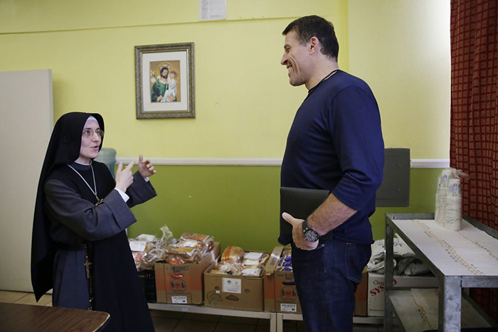 tony robbins saves nuns soup kitchen