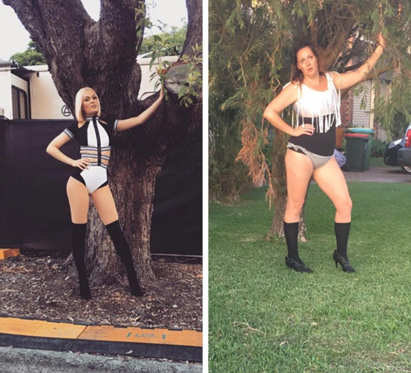 woman recreates instagram photos celeste barber