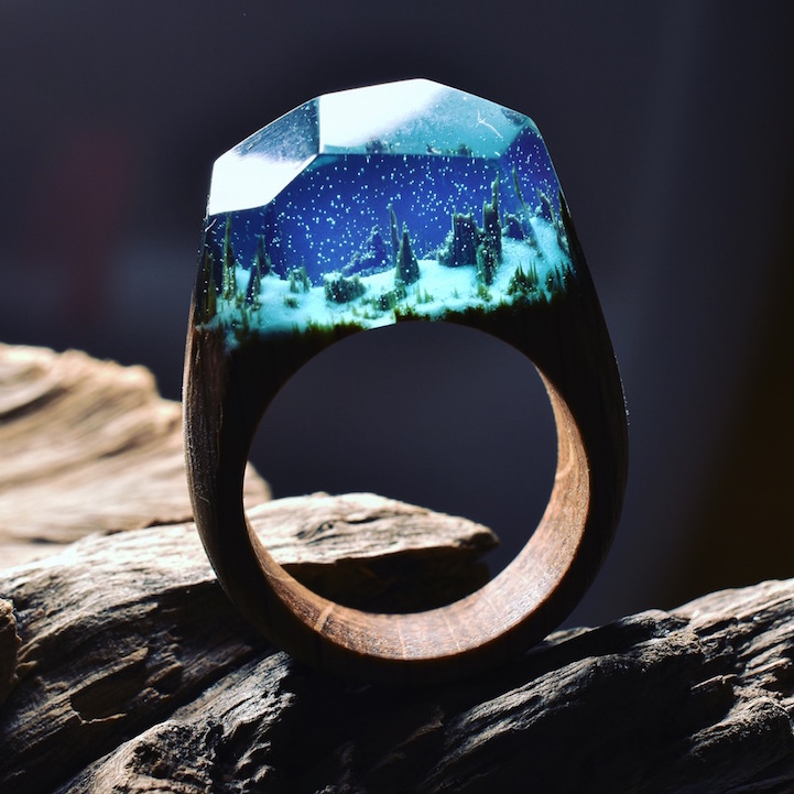 wood rings beautiful landscapes