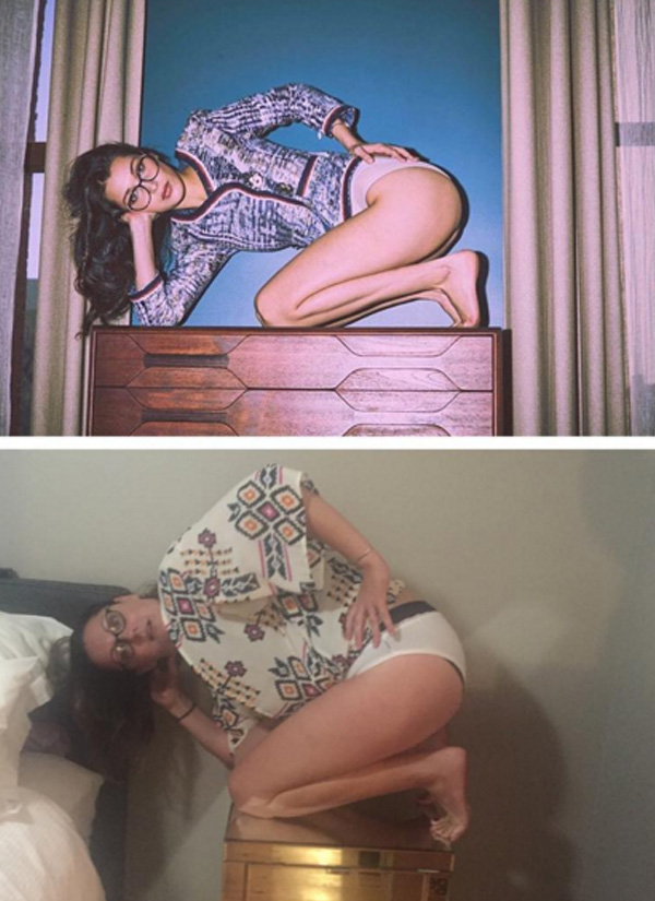 woman recreates instagram photos celeste barber