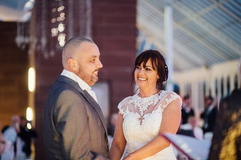 bride shaves head for groom cancer