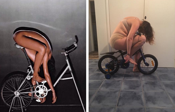 woman recreates instagram photos celeste barber