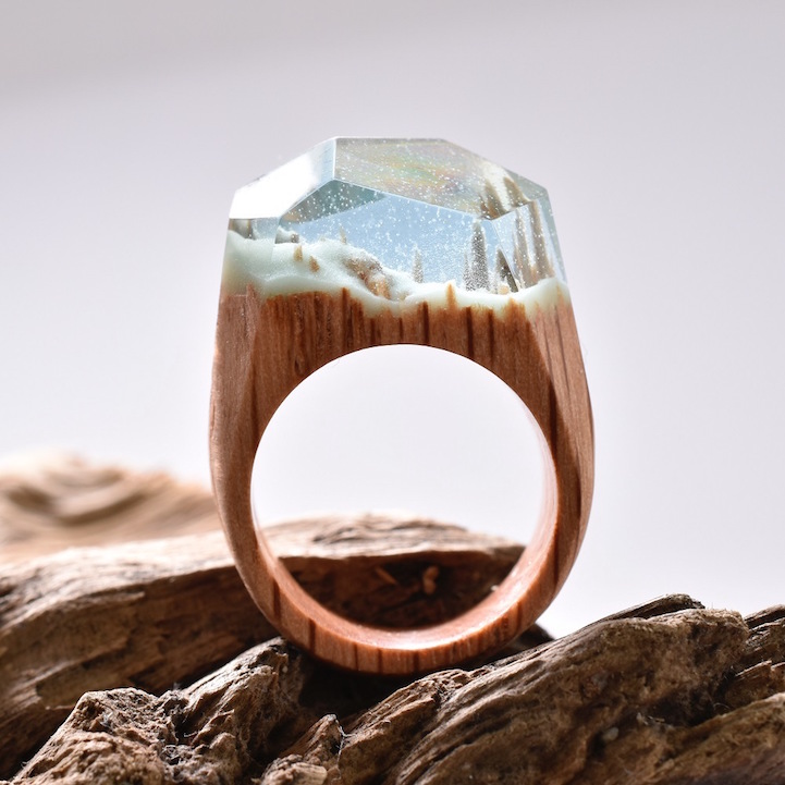 wood rings beautiful landscapes