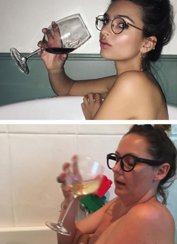 woman recreates instagram photos celeste barber