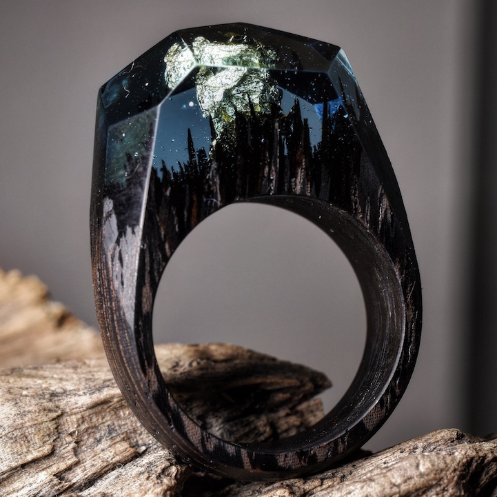 wood rings beautiful landscapes