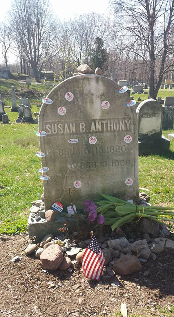 susan b anthony grave I voted stickers