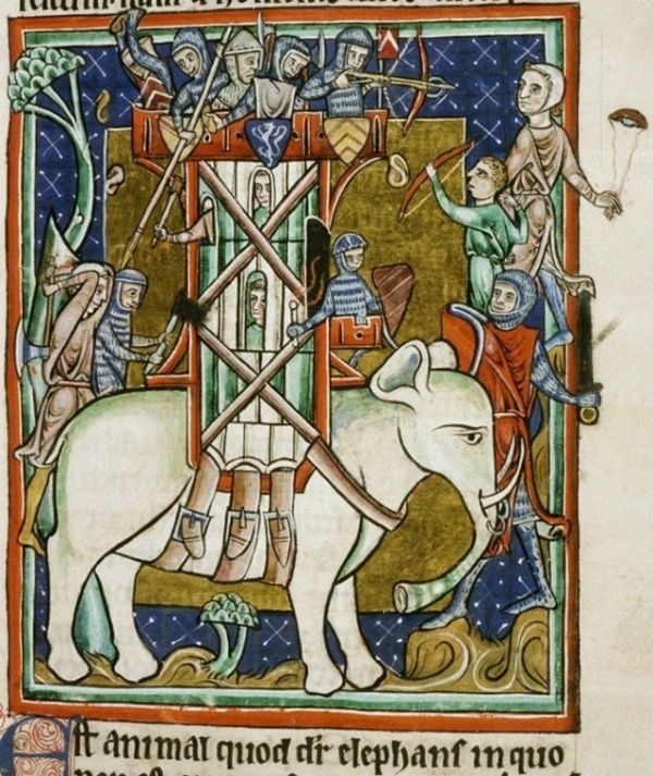 elephant drawings middle ages