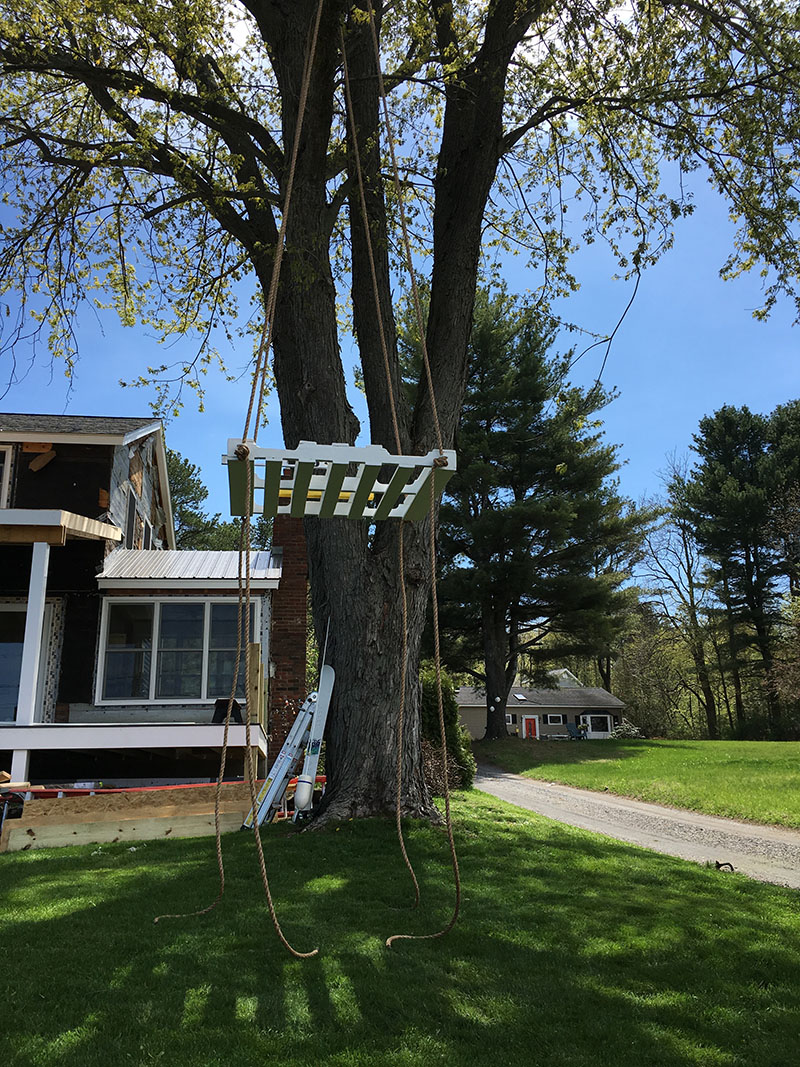 pallet tree swing DIY