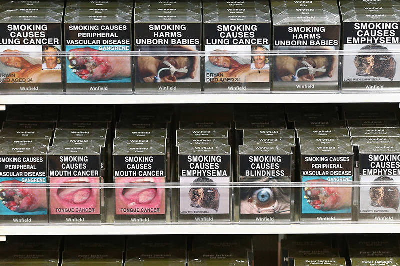 cigarette packs in Australia