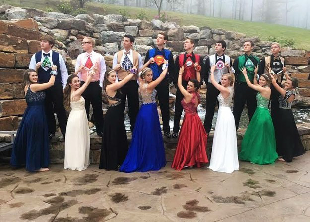 prom matching superheroes