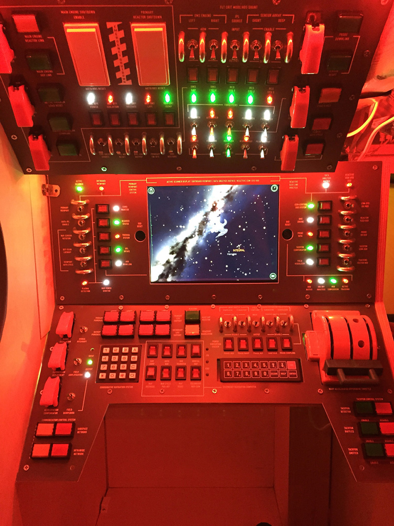 dad builds son spaceship bed control panel