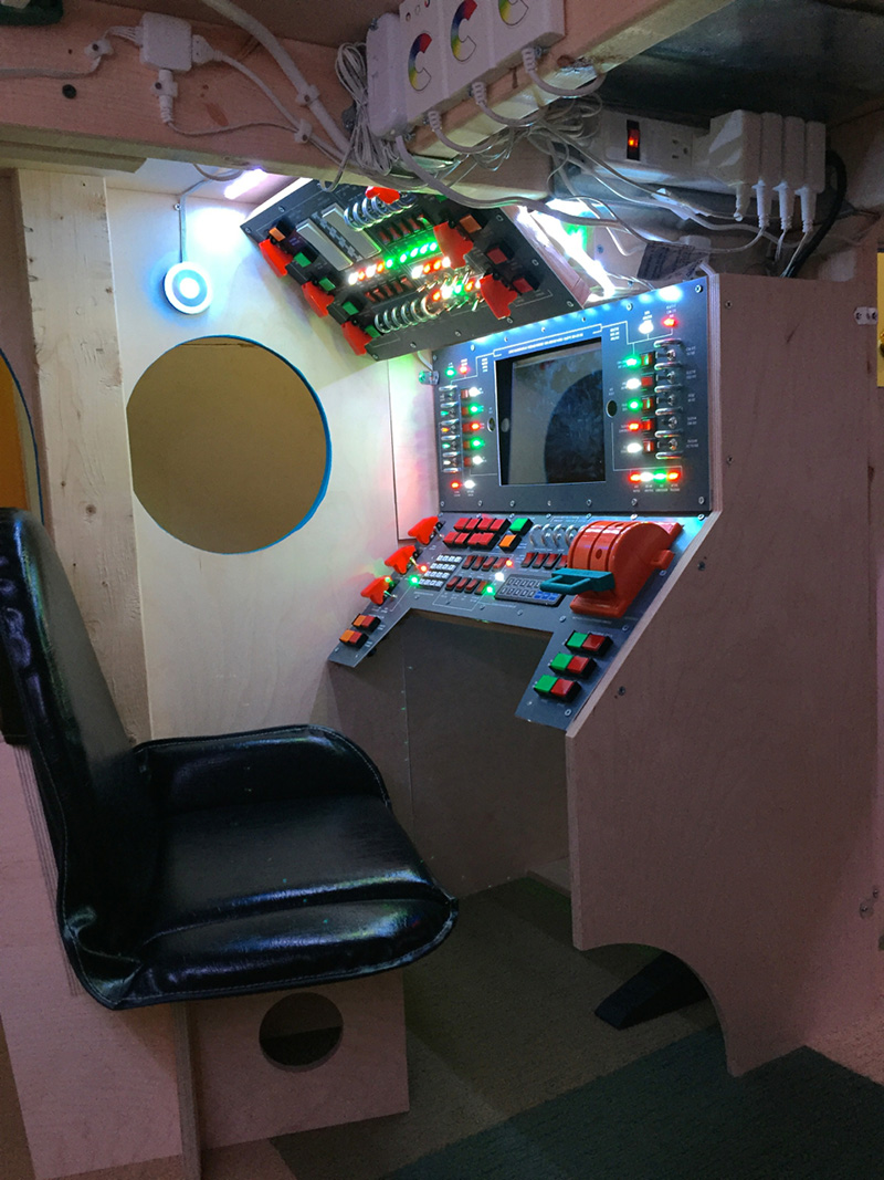 graphic spaceship control panel