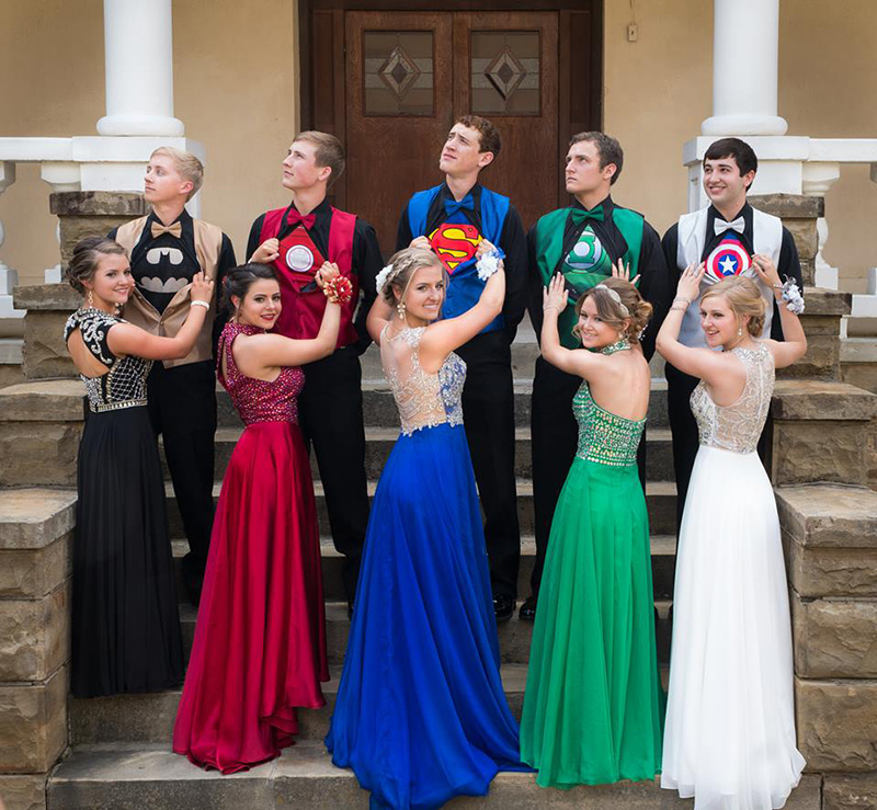 prom matching superheroes