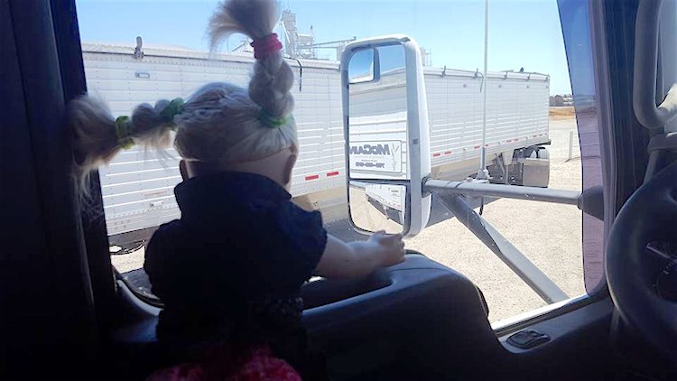 trucker babysits doll