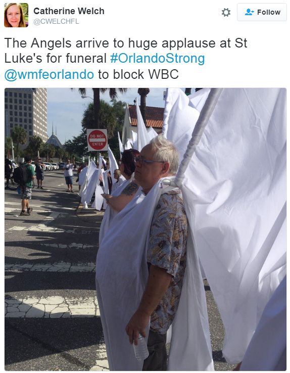 angels drown out protestors orlando