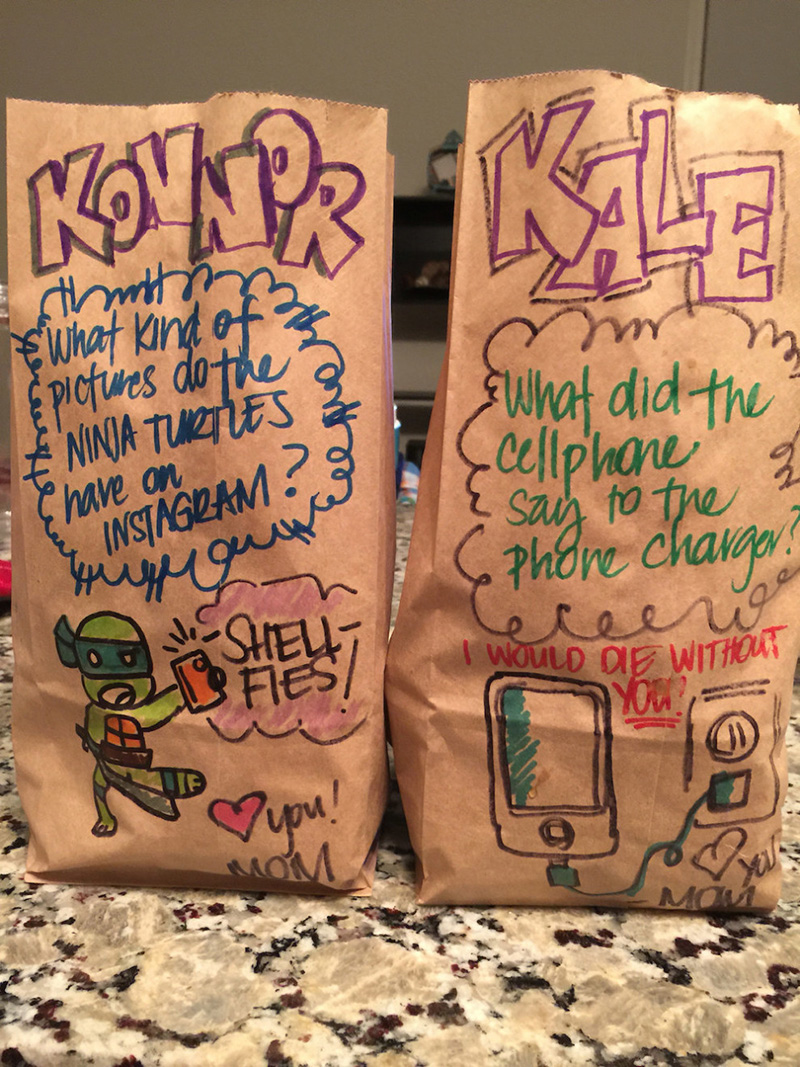 This Mom Sends Her 2 Boys To School Every Day With Hilarious Lunchbag Puns