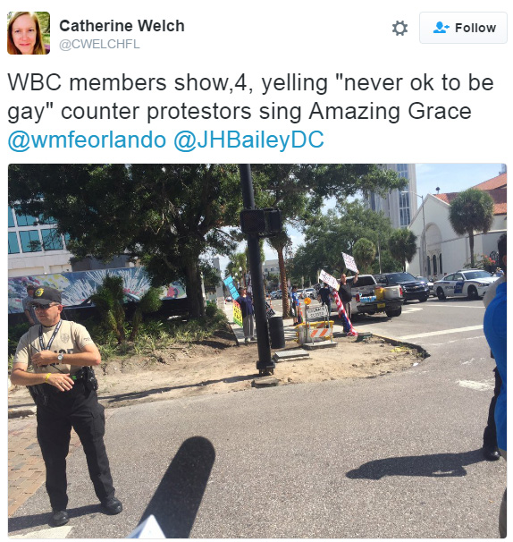 angels drown out protestors orlando