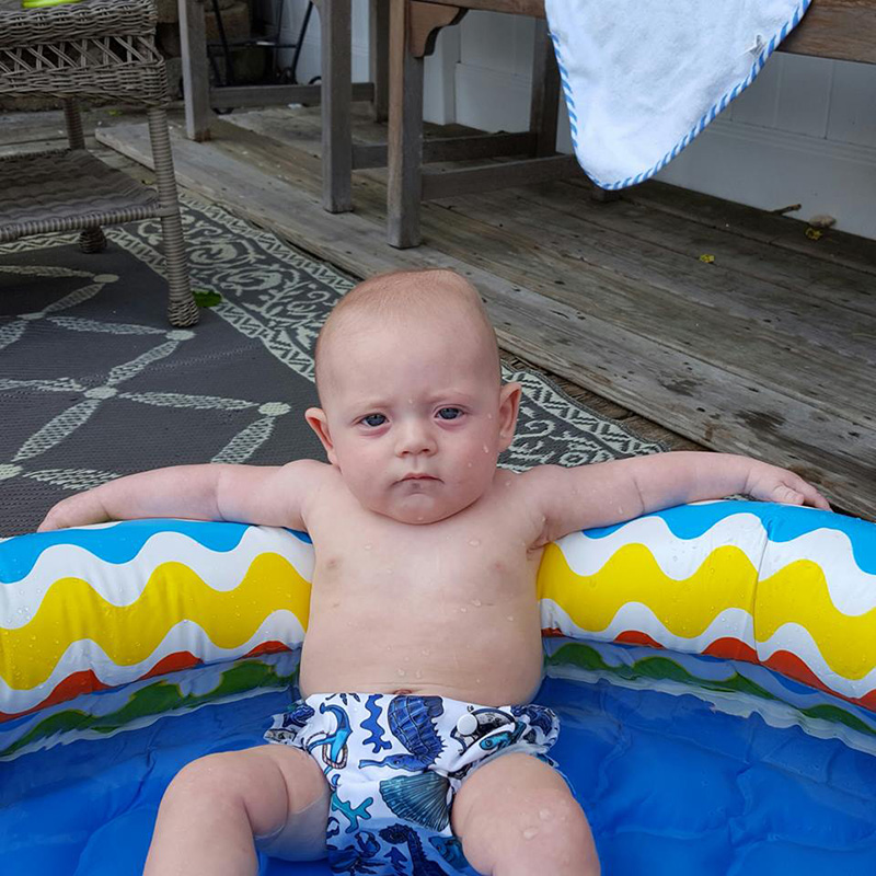 baby in pool mob boss