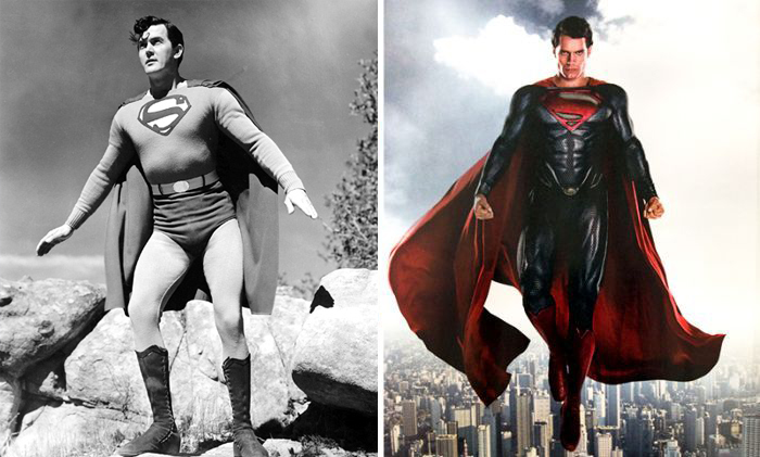 superheroes then and now