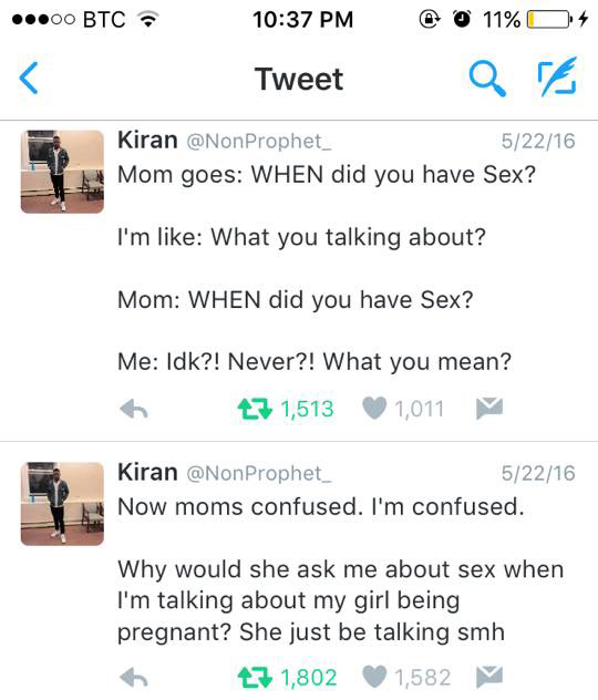funny twitter story boy got girl pregnant never kissed