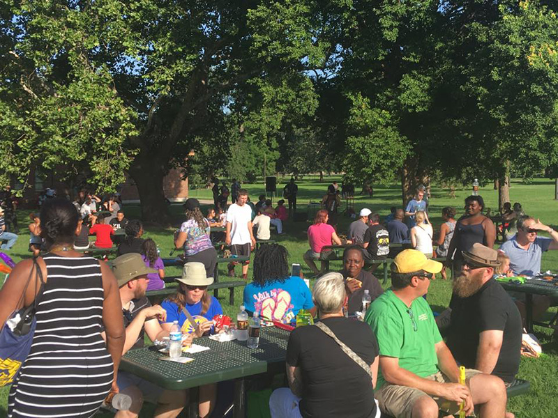 black lives matter cookout with cops