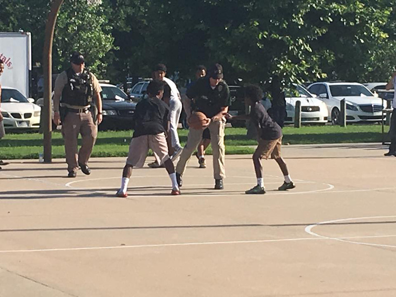 black lives matter cookout with cops