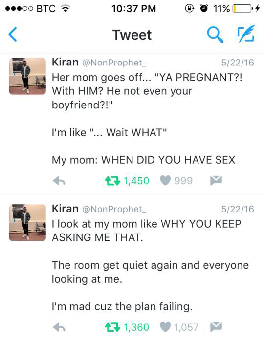 funny twitter story boy got girl pregnant never kissed