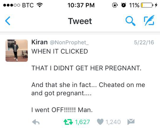 funny twitter story boy got girl pregnant never kissed