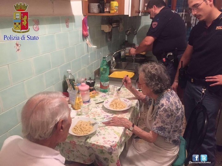 police cook elderly couple meal