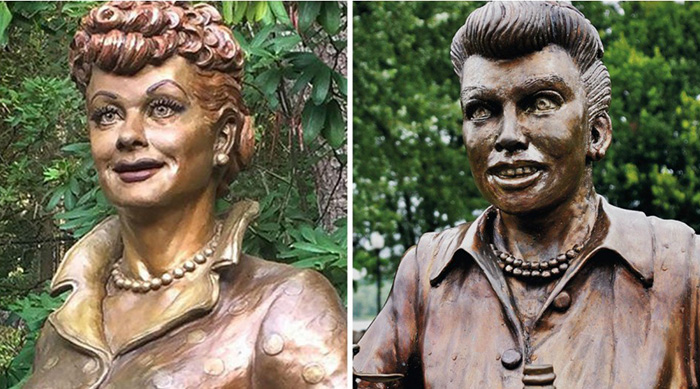 scary lucy statue replaced