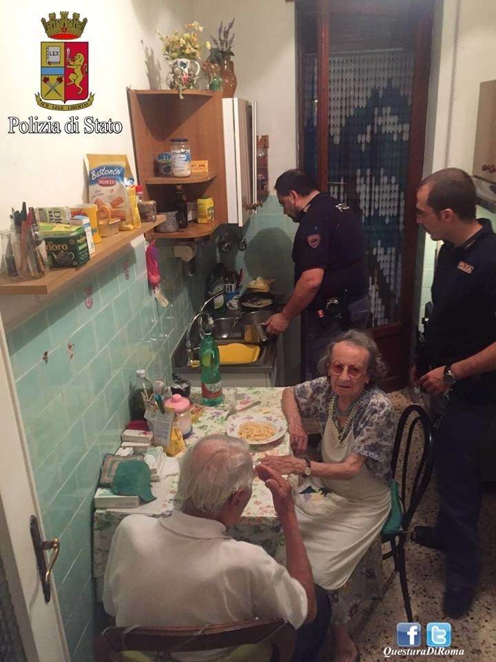 police cook elderly couple meal