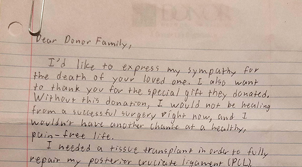 21YearOld Donor Recipient Pens Heartfelt Letter To 15