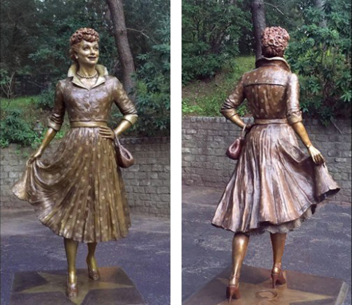 scary lucy statue replaced