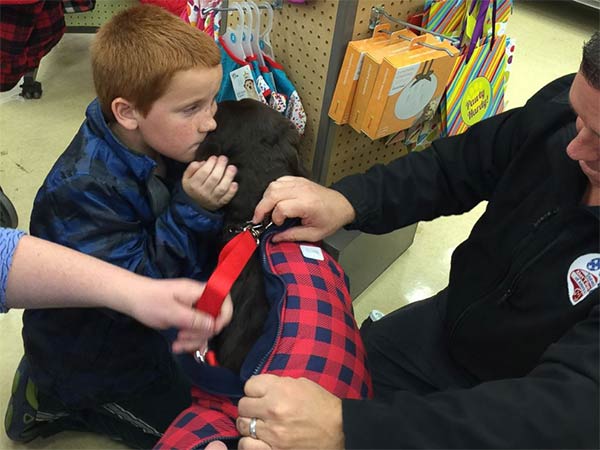 boy diabetes pennies service dog good news